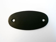 2 Large Hand Crafted Leather Stick Hair Barrette, Ponytail, Oval Many Designs
