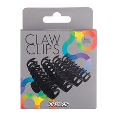 Large Hair Claw Clips for All Hair Types Hair – 4 Pack Black