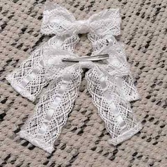 NEW Rococo Classic Lolita lace Ribbon Bow Comb Set of 2