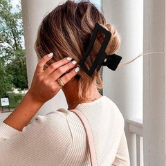 Hair Clips for Women Large & Medium Size Laurel 1 Count (Pack of 4), Black