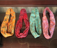Patterned Stretch Headbands 100% Rayon Lot of 4 Different Colors & Patterns