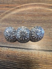 Barrette Hair Clip Concho Style Embossed