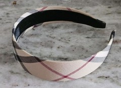 RARE VINTAGE AUTHENTIC BURBERRY CLASSIC NOVA CHECK PLAID HEADBAND HAIR TIE WRAP