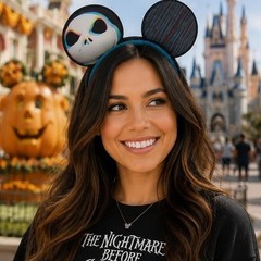 Disney Parks Nightmare Before Christmas Jack Skellington 3D Ear Headband NWT