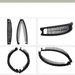 Women Solid Color Banana Hair Clip for Girls Vintage Wave Comb Hairpin Hair Brai