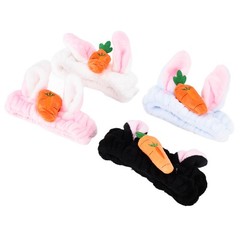 4pcs Cute Ears Headband Bunny Ears With Carrot Headwear For Washing