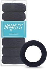 Large Hair Ties for Thick Hair Soft Strong Ponytail 1 Count (Pack of 7) Black