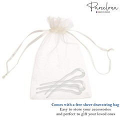 Parcelona French Mystic Large 3″ Cellulose Chignon U Shaped Hair Pins(Set of 3)