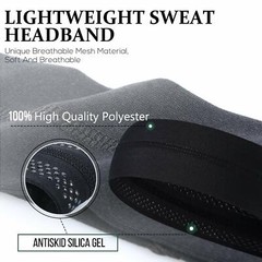 No Slip SweatBands for Workout Head Bands for Yoga Running Sports Gym Headbands