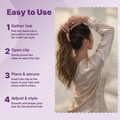 GOODY Large Banana Clip Set – No Crease Hair Clips for Fine Hair