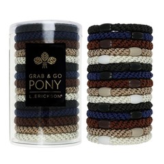 15 Pack No-Crease Hair Ties for Thick Hair – Strong Hold Ponytail Bands, Neutral