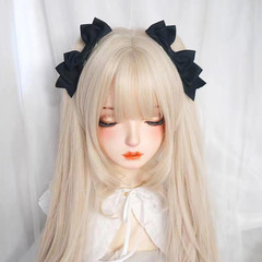 4 Pcs Cute Bow Hair Clips Lolita Hair Accessories for Women Girls Pink Black Bow