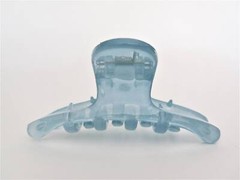 Small blue or gray hair claw clip for fine, thin hair