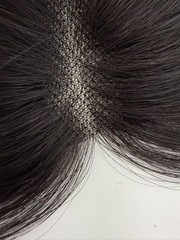 2.75″x4″Super Thin Breathable Lace 100% Human Hair Topper Wiglet Clip in 12″