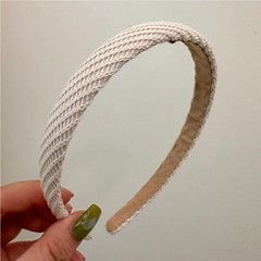 Knitted Fashion Plain Hair Bands Non Slip Wide Elastic 0.6 Inch 4 PCS