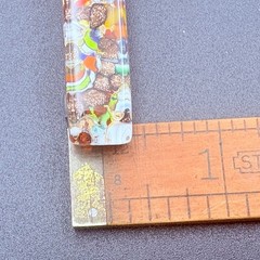 Murano Glass Hair Barrette Clip 2.5″ Colorful Italy NIB