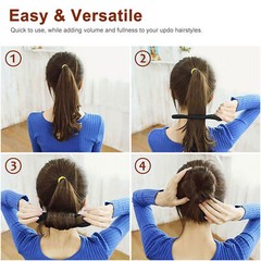 Hair Donut Bun Maker Magic Styling French Chignon Ballet Sock Updo DIY Tool 4PCS