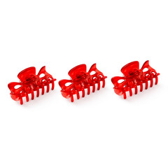 Parcelona French Classic 1.5″ Small Celluloid Set of 3 Hair Claws for Women