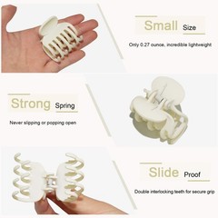 8PCS Claw Clips for Thin Hair , 1.6″ Small Claw Clips Matte Medium Hair Claw …