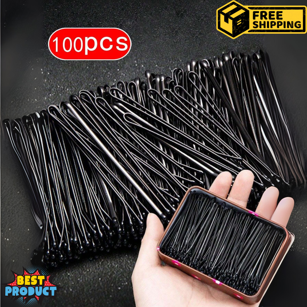 100pcs Hair Pins Bun Grip Kirby Hair Grips U Shape Pin Plain For Hair UP DO