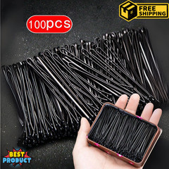 100pcs Hair Pins Bun Grip Kirby Hair Grips U Shape Pin Plain For Hair UP DO