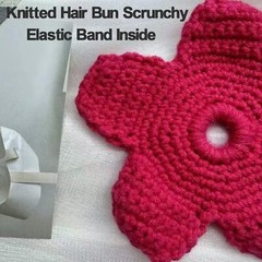 1pc Hand-Made Knitted Hair Scrunchy Flower-shaped Large Floral Hair Ties Ador…