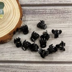 24 Pcs Mini Claw Hair Clips,10mm/0.39 Inch Plastic Hair Claw Bright Black