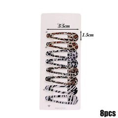 Ins Retro Leopard Print Pentagram BB Hair Clip Women’s Side Printed Hair Clips Z