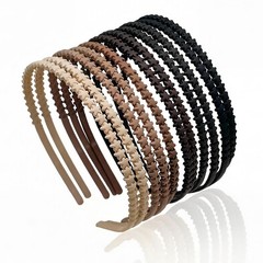 12 PCS Thin Plastic Five Star Neutral Color Hair Headbands 5mm Accessories