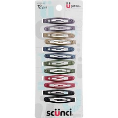 2 Pack Scunci Hair Barrette, 12 Ct