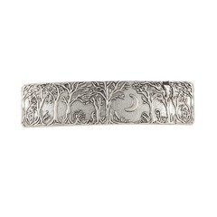 Dreamtimes Hair Clip Large Hand Crafted Metal 1 Count (Pack of 1), SILVER