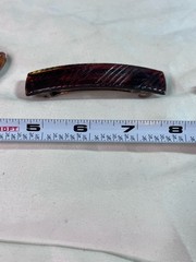 Hair Barrettes Hair Sticks With Bead Banana Clip Lot Of 8 Faux Tortoise Shell
