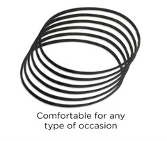GOODY Women’s Ouchless Thin Hair Flat Narrow Headwrap, Black, 6 Count