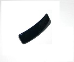 Barrette Metal Hair Clip Women Rectangle Plain Glossy Black Color Made in France