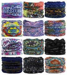 Headwear Head Wrap Sport Headband Sweatband 220 Patterns 12 in 1 Magic Scarf …