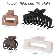 Sisiaipu 8 Pcs Large, Medium and Small Hair 1 Count (Pack of 8), Brown