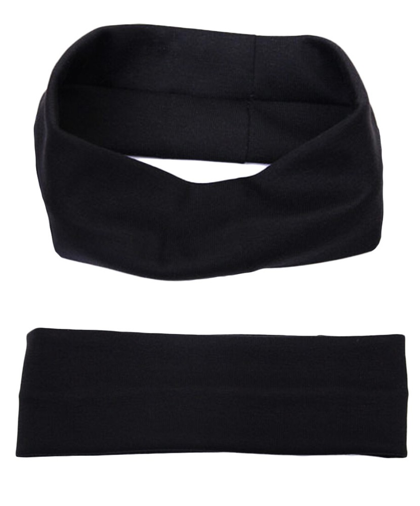 2 Pack Solid Classic Simple Sports, Makeup and Yoga Headbands
