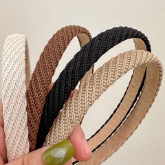 4 PCS 0.6 Inch Wide Thin Knitted Non Slip Plain Elastic Headbands Hair Bands