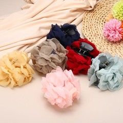 Rose Flower Hair Clips (3.5 Inch) 2Pcs, Hair Flowers for Women, Navy Blue