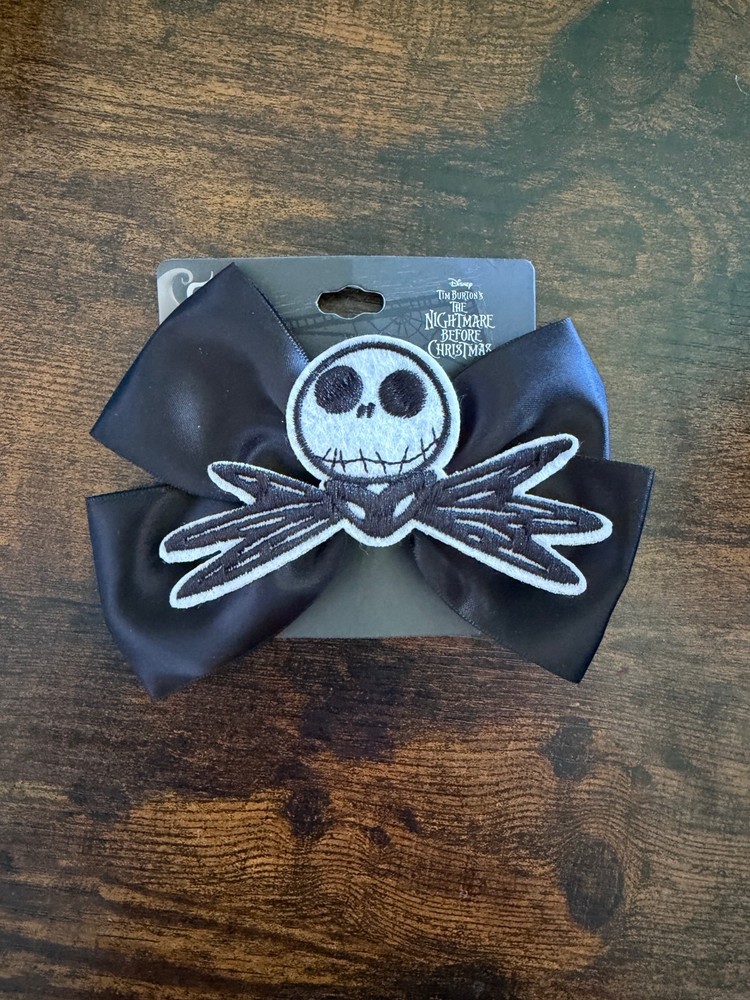 The Nightmare Before Christmas Jack Skellington Hair Bow Hair Clip NWT