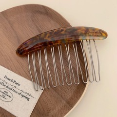 Temperament Simple Plaid Bangs Hairpin Hairpin Texture Marble Pattern Iron Tooth