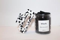 50 Count BLACK Microfiber Towel Seamless Scrunchies for Girls