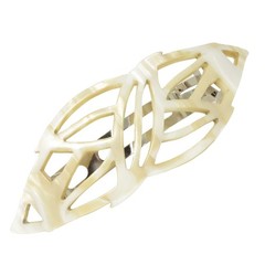 French Amie 3.5” Leaf Hair Barrette Cellulose Acetate French Hair Clip For Women