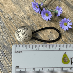 Vintage Hand Stamped Horse Sterling Silver Conch Hair Ties Ponytail Holders Nati