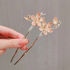 Peach Blossom U-Shaped Hairpin New Chinese Style Hair Accessory for Hairdo