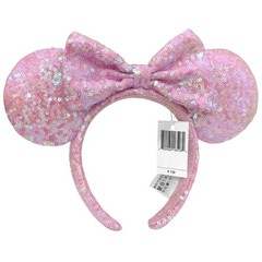 Disney` Parks Aurora Sparkle Pink Headband Minnie Ears Mickey Mouse TOKYO 2024