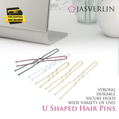 U Shaped Hair Pins Black Assorted Size, Small Long U Bobby Pin for Bun Bunheads