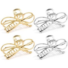 Metal Bow Claw Hair Clips for Thin/Thick Hair – Cute Bow-Shaped Hair Claw Cli…