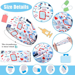 30 Pcs Nursing Headbands for Women Cna Non Slip Nurses Hair Bands with Buttons f