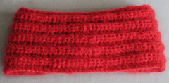 Red Hand Crocheted Lady’s Headband / Ear Warmer – Made in Australia